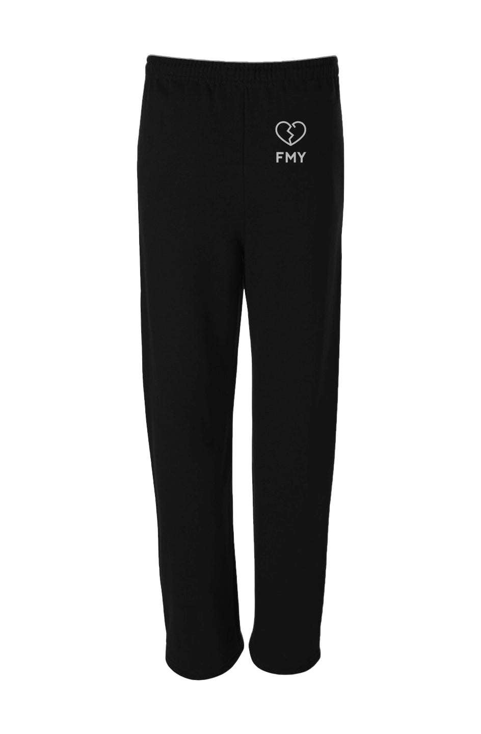 Black open bottom sweatpants online