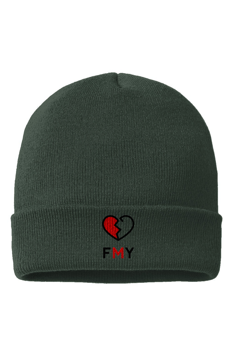 FMY Embroidered Cuffed Beanie